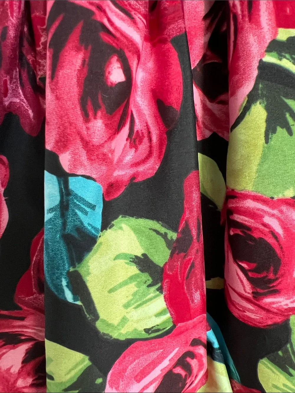 The Children's Place | Black Velvet Dress with Red Floral Skirt Size 4T